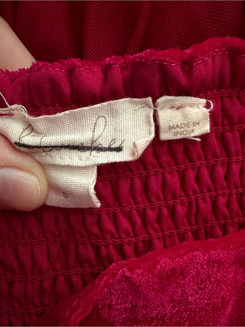 Let Me Be Velvet Tulle Dress Size S EUC | Anthropologie Red Mini - Picture 5 of 5